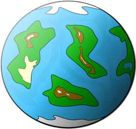 Colorful Planet of Diverse Landscapes PNG