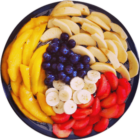 Vibrant Fruit Medley Platter Delight PNG