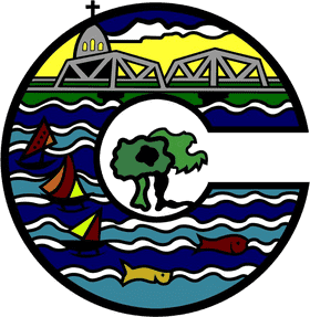 Colorful River Journey Through Nature and Architecture PNG