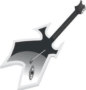 Electric Guitar in Bold Rock Design PNG