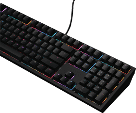 Rainbow Backlit Gaming Keyboard Delight PNG