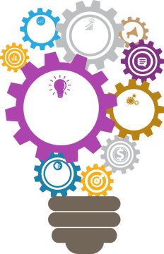 Creative Ideas in a Light Bulb PNG