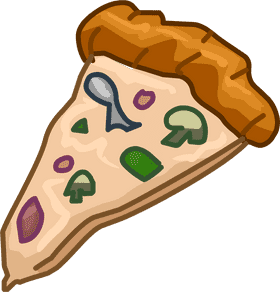 Delicious Veggie Pizza Delight Slice PNG