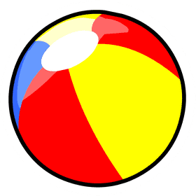 Colorful Beach Ball Fun PNG