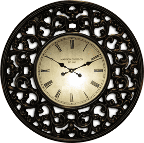 Intricate Elegance Madison Clock Design PNG