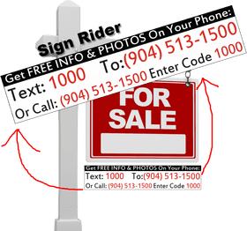 Real Estate Sign Alert with Information Access PNG