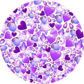 Whimsical Pattern of Purple Grapes and Stars PNG