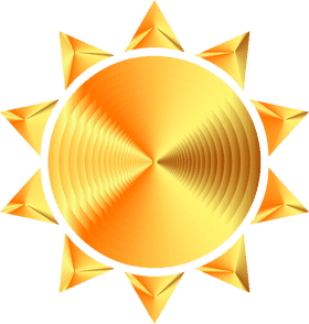 Golden Radiance GP Icon Design PNG