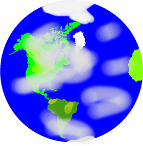 Earth's Vibrant Blue and Green Landscape PNG