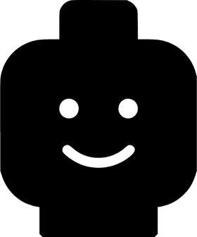 Lego Head Character Icon Design PNG