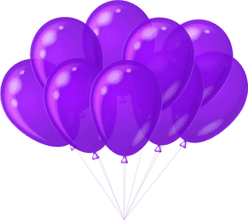 Purple Balloon Celebration Bundle PNG
