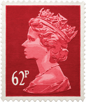 Royal Profile Rubber Stamp Design PNG