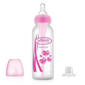 Dr Brown's Pink Hearts Baby Bottle PNG