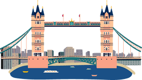 Majestic Tower Bridge Over Serene Waters PNG