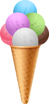 Colorful Delight Ice Cream Cone Adventure PNG