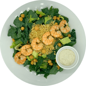 Presentation of a Vibrant Shrimp Salad Dish PNG