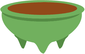 Stylish Green Plant Pot with Unique Legs PNG