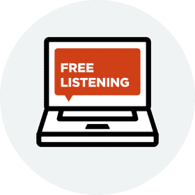 Laptop for Free Listening Services PNG