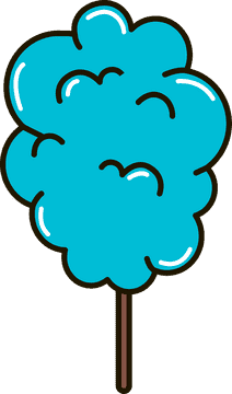 Sweet Fluffy Cotton Candy Delight PNG