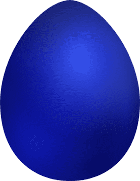 Easter Egg of Tranquil Blue PNG
