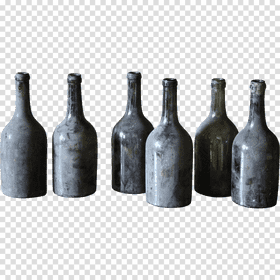 Vintage Dusty Bottle Collection PNG