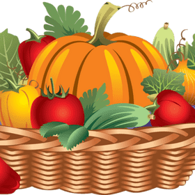 Harvest Delights in a Picnic Basket PNG