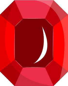 Vibrant Red Gemstone Radiance PNG