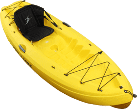 Bright Yellow Kayak for Fun Water Adventures PNG