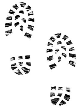 Glue Tracks The Adhesive Journey of Footprints PNG