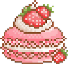 Delightful Strawberry Macaron Box Design PNG