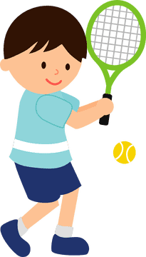 Tennis Fun A Young Player in Action PNG