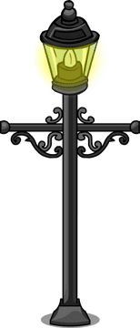 Elegant Street Lamp and Light Illuminator PNG