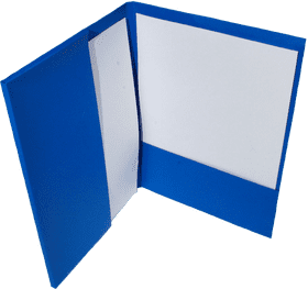 Blue Presentation Folder with Insert Slots PNG