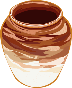 Elegant Earthy Plant Pot Design PNG