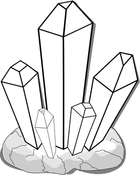 Radiant Quartz Crystal Cluster Formation PNG