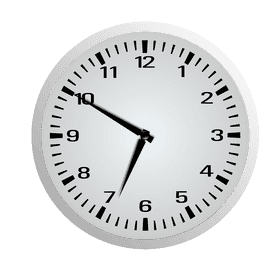 Classic Wall Clock with Bold Numbers PNG