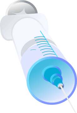 Elegant Blue Syringe for Precise Administration PNG