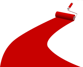 Vibrant Paint Roller Creating a Bold Stroke PNG