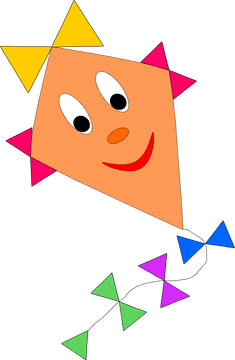Joyful Kite with Colorful Tails PNG