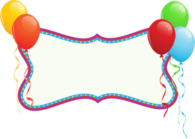 Bright and Joyful Birthday Celebration Banner PNG