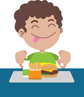 Delicious Food Delight A Happy Meal Moment PNG