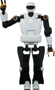 Friendly Assistant Robot with Versatile Functions PNG