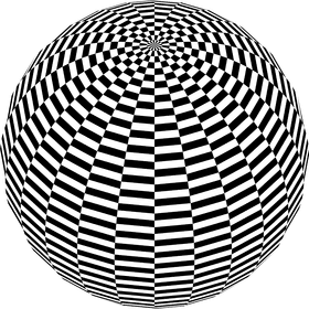 Dynamic Chessboard Patterns in 3D Sphere PNG