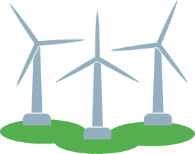 Sustainable Energy with Wind Turbines PNG