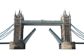 Majestic Lifted Bridge of London PNG
