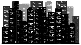 Midnight Glow A City Skyline Fantasy PNG