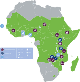African Infrastructure Development Project Map PNG