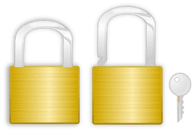 Shiny Lock and Key Duo PNG