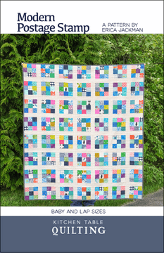 Modern Postage Stamp Quilt Blanket Design PNG