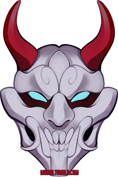 Bloodthirsty Demon Mask of Shadows PNG